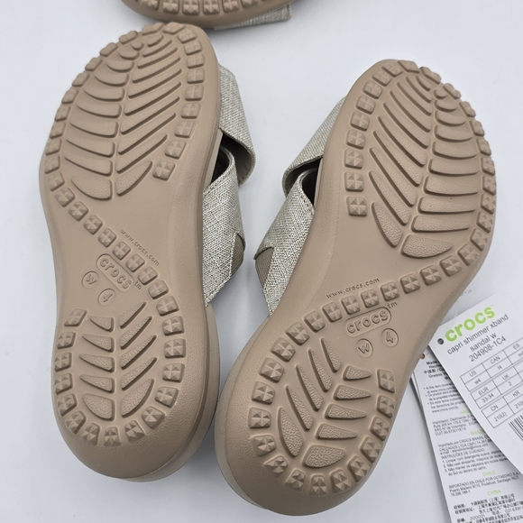 NWT Crocs Capri Shimmer XBand Slide Sandals,  Women's Size 4 - Picture 12 of 16
